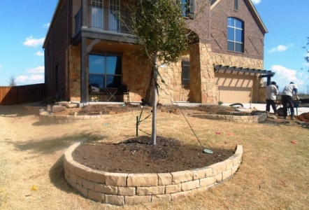 Oklahoma Chopped  used as flowerbed edging and tree rings.