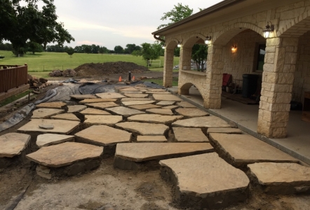 Oklahoma Slabs in the process of being laid...water to later run through...