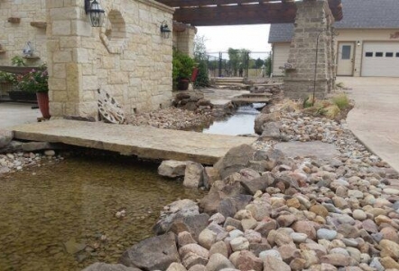 Oversized Oklahoma Slab used as a bridge.