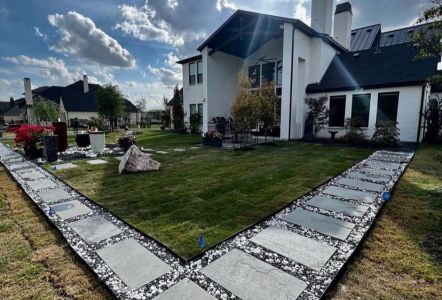 Marble White Crushed Gravel mixed together installed by AAA Yards