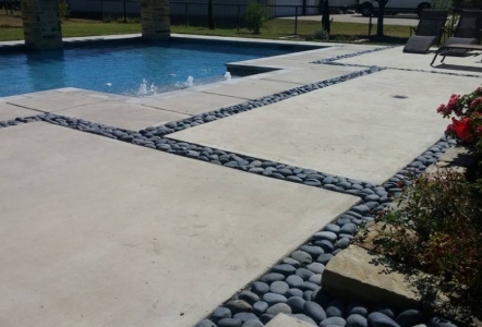 Gravel River Rock Clic Stone Yard Mexican Beach Pebbles Used In The Joints Of This Contemporary Patio