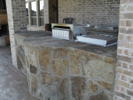 Oklahoma Builders on an outdoor kitchen.