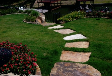 Slabs used for a beautiful walkway.