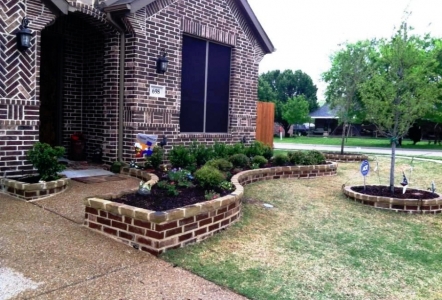 Brick and Rock edging