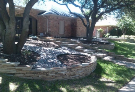 Oklahoma Flagstone Stacked and Arizona River Rock