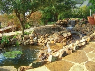 Great view of a pretty water feature.